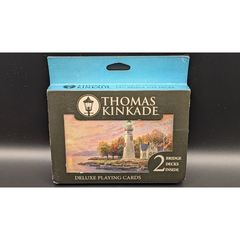 Thomas Kinkade Deluxe Playing Cards 2 Bridge Decks Collector Tin 2014 Ceaco NEW
